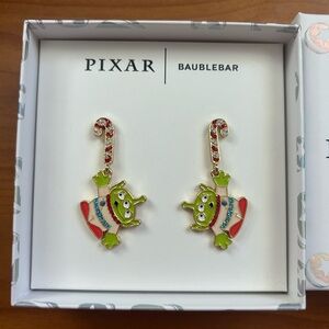 Pixar Baublebar Alien Candy Cane Drop Earrings